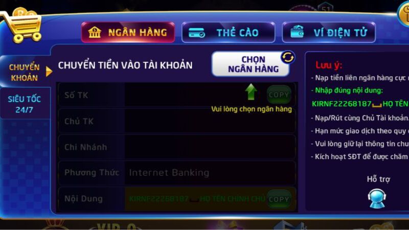 Cần cung cấp thông tin chính chủ khi đăng ký Rikvip
